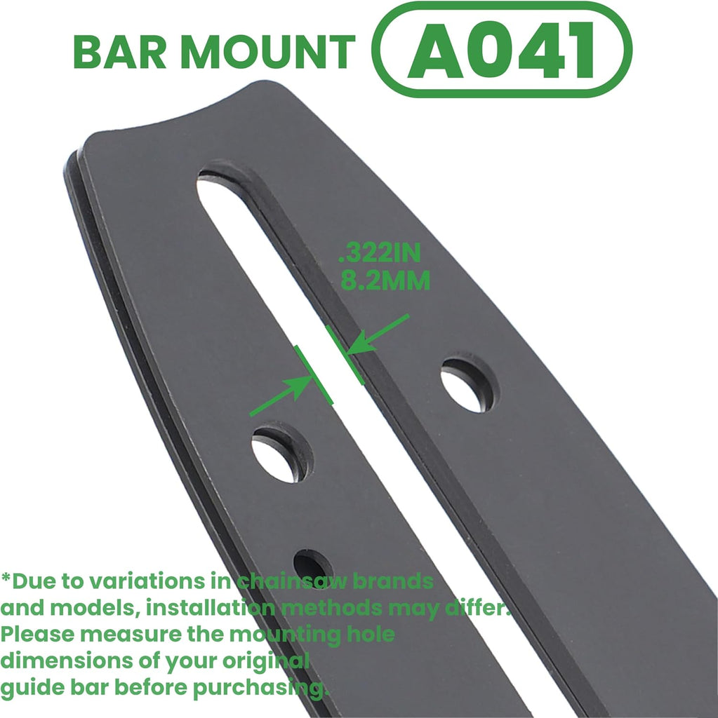 8 Inch CarbideCut Chainsaw Bar and Chain Combo, 3/8" LP Pitch, 050" Gauge, 33 Drive Links Fits Oregon S33, Greenworks, Sun Joe, Chicago, Portland, Kobalt, Earthwise and More