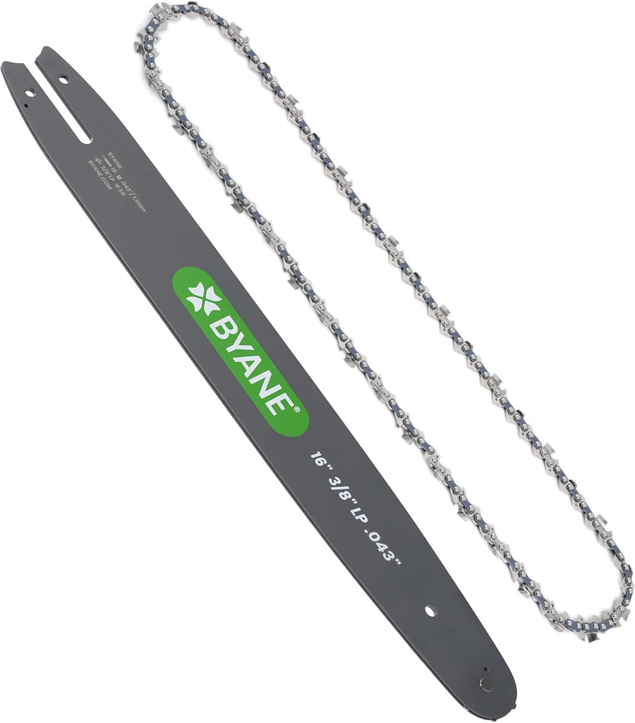 16 Inch CarbideCut Chainsaw Bar and Chain Combo for Stihl, 3/8" LP Pitch, 043" Gauge, 55 Drive Links, Fits Stihl MS170, MS171, MS180c, 61PMN3, Oregon R55 and More