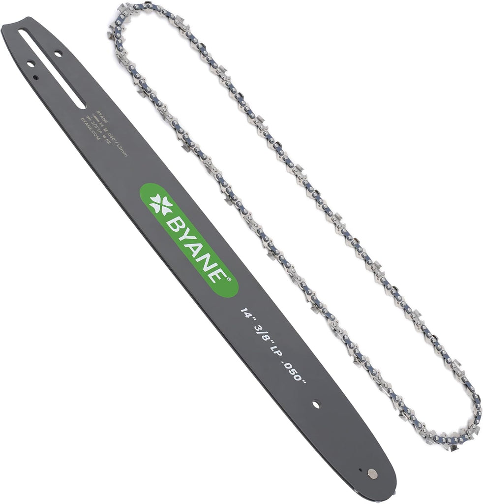 14 Inch CarbideCut Chainsaw Bar and Chain Combo, 3/8" LP Pitch, 050" Gauge, 52 Drive Links, Fits Echo CS-310, Husqvarna 120, Ryobi RY3714, Oregon S52 27856 and More