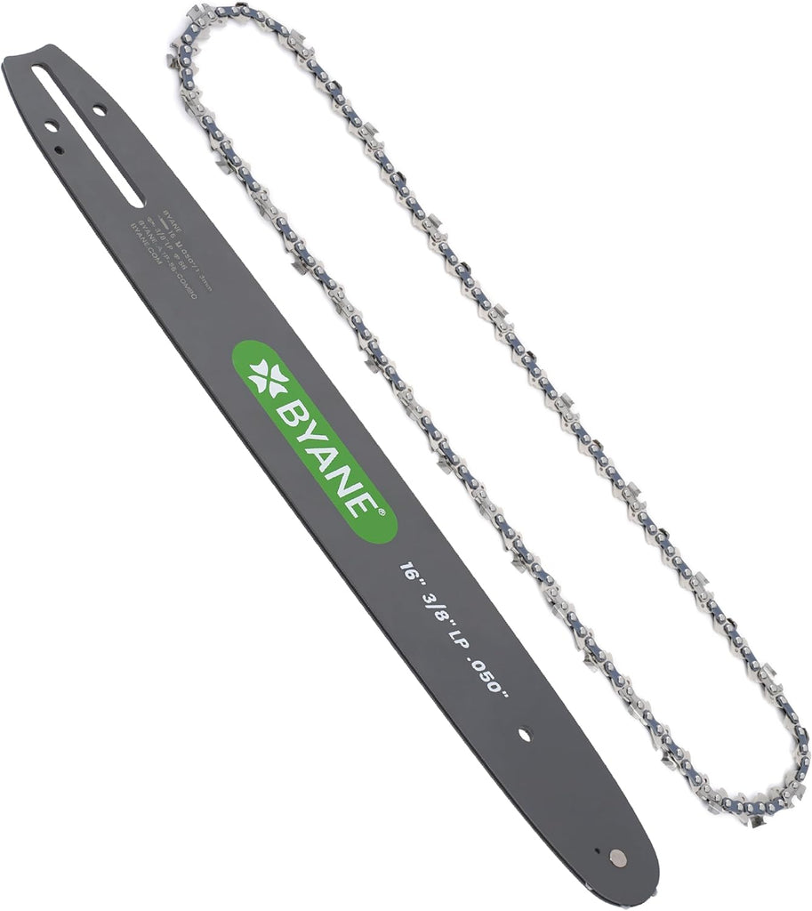 16 Inch CarbideCut Chainsaw Bar and Chain Combo, 3/8" LP Pitch, 050" Gauge, 56 Drive Links, Replace Oregon S56 27857, Fits Echo Poulan Craftsman Ryobi Greenworks and More